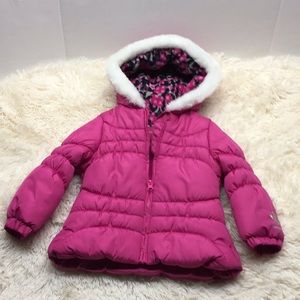 London Fog Girl Pink Puffer Jacket Sz 24Mos.